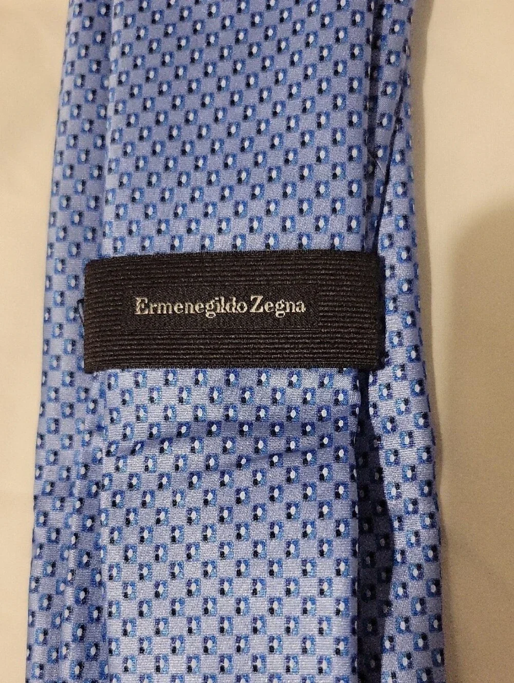 Ermenegildo Zegna Blue Textured Silk Tie